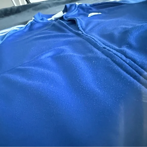 Adidas Royal Blue Jacket with White Stripes - Picture 5 of 5